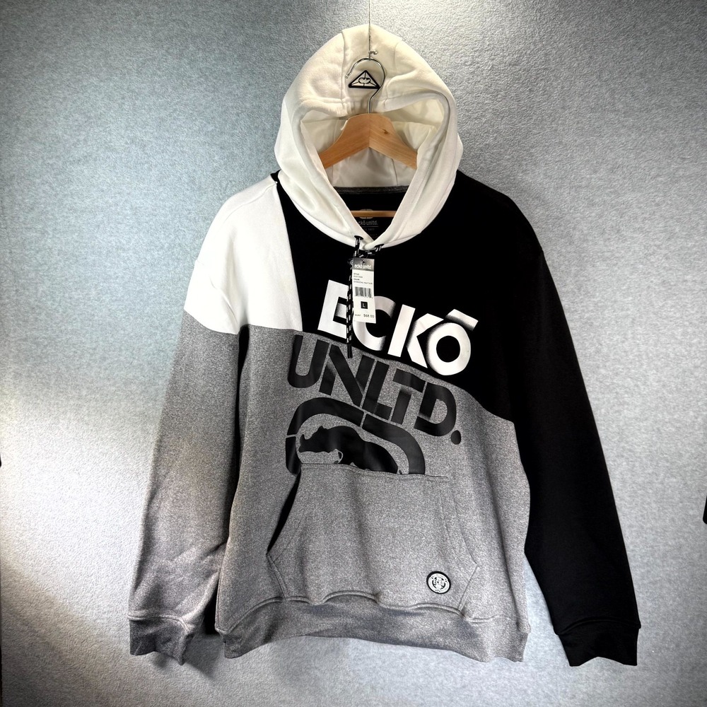 Ecko Unltd Fast and Furious Hoodie Men's Large Charcoal Heather Kangaroo Pockets